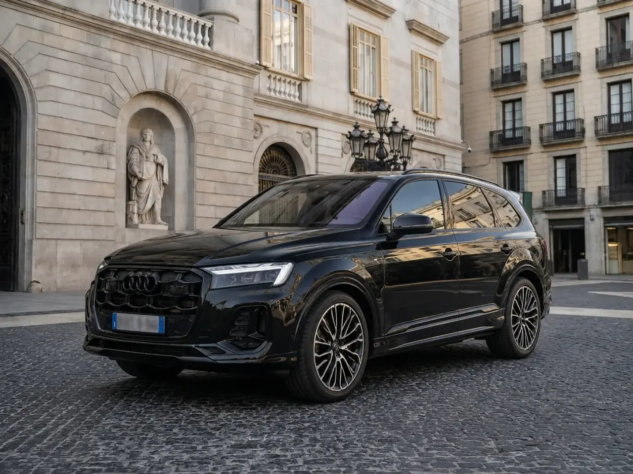 Audi Q7 50 TDI S-Line Edition 2025, side profile — Florence Luxury Car Rental, Florence. Audi Q7 50 TDI S-Line Edition in Florence Renting the 2025 Audi Q7 50 TDI S-Line Edition…