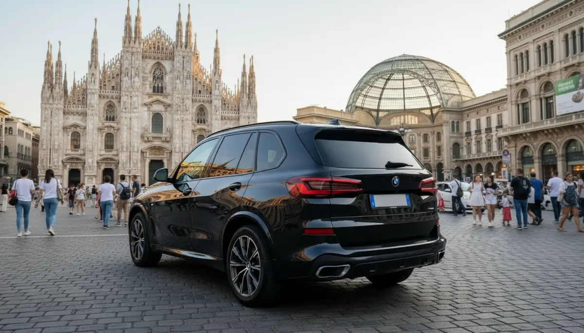 BMW X5 4.0i M 2025, exterior — Florence Luxury Car Rental, Florence. BMW X5 4.0i M in Florence The 2025 BMW X5 4.0i M is available for rental in Florence,…