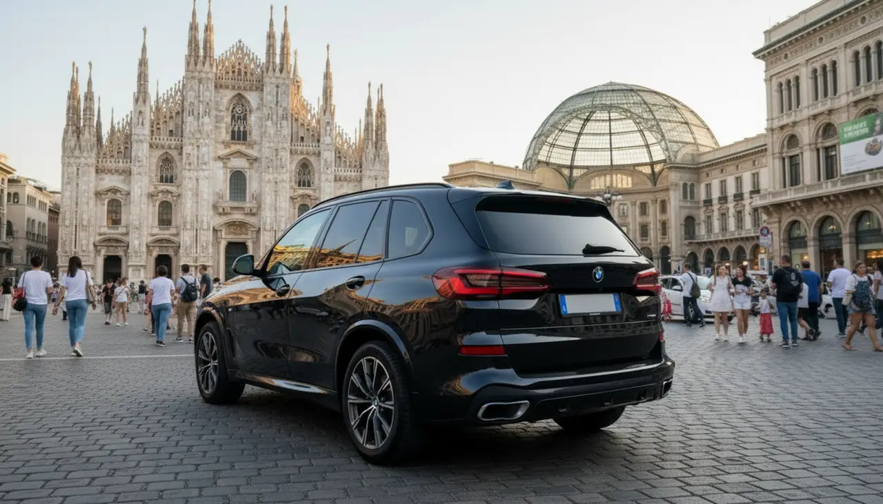 BMW X5 4.0i M 2025, exterior — Florence Luxury Car Rental, Florence. BMW X5 4.0i M in Florence The 2025 BMW X5 4.0i M is available for rental in Florence,…