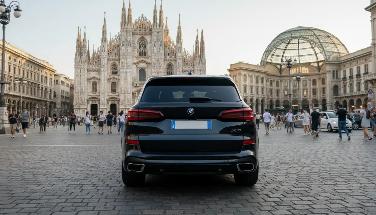 BMW X5 4.0i M 2025, front view — Florence Luxury Car Rental, Florence. BMW X5 4.0i M in Florence The 2025 BMW X5 4.0i M is available for rental in Florence,…