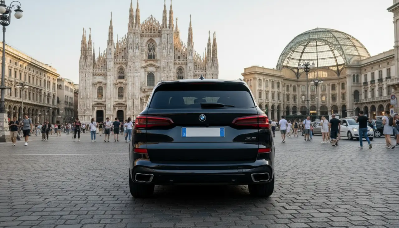 BMW X5 4.0i M 2025, front view — Florence Luxury Car Rental, Florence. BMW X5 4.0i M in Florence The 2025 BMW X5 4.0i M is available for rental in Florence,…