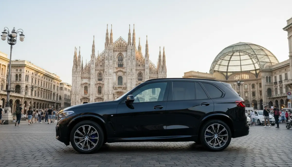 BMW X5 4.0i M 2025, rear view — Florence Luxury Car Rental, Florence. BMW X5 4.0i M in Florence The 2025 BMW X5 4.0i M is available for rental in Florence,…
