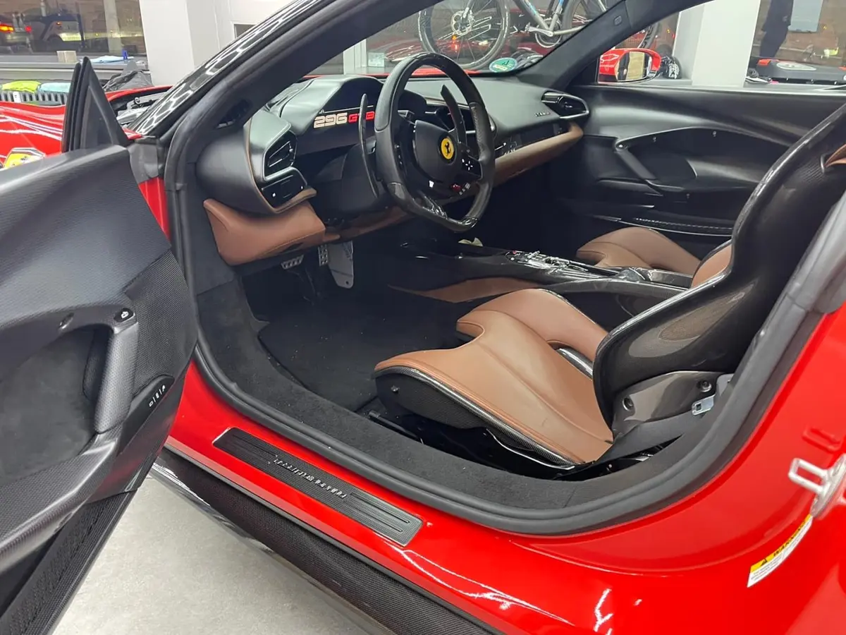 Ferrari 296 GTB 2023, front view — Florence Luxury Car Rental, Florence. Ferrari 296 GTB in Florence Renting the 2023 Ferrari 296 GTB in Florence provides a…