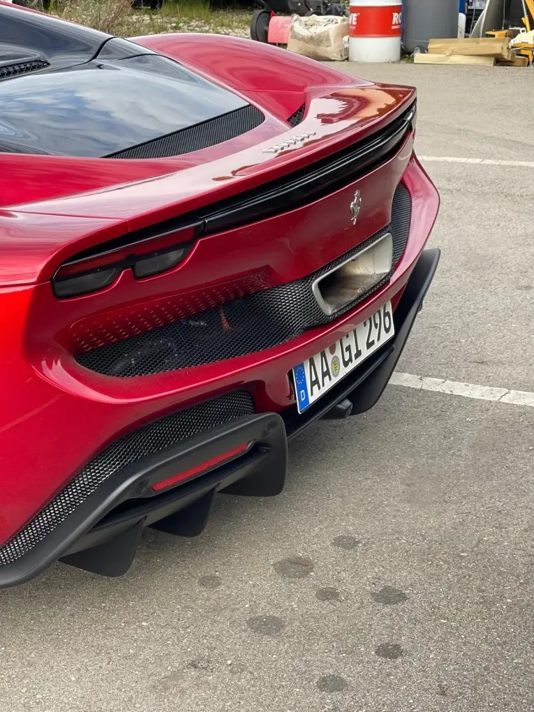 Ferrari 296 GTS Spider 2025, rear view — Florence Luxury Car Rental, Florence. Ferrari 296 GTS Spider in Florence Renting the 2025 Ferrari 296 GTS Spider in Florence…