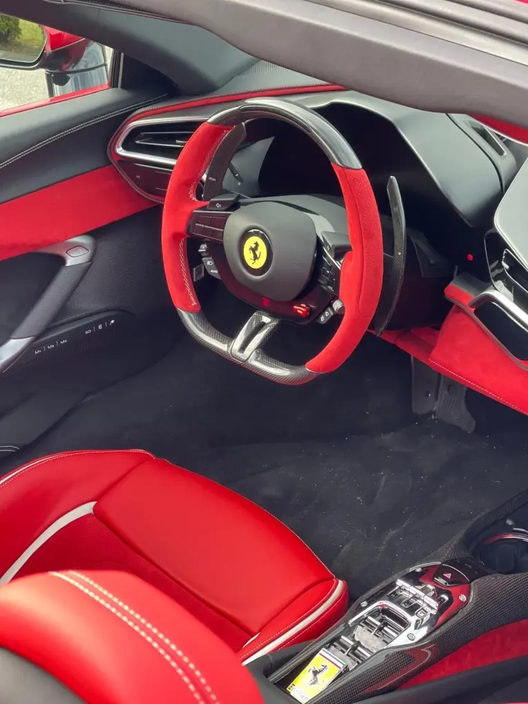 Ferrari 296 GTS Spider 2025, interior — Florence Luxury Car Rental, Florence. Ferrari 296 GTS Spider in Florence Renting the 2025 Ferrari 296 GTS Spider in Florence…