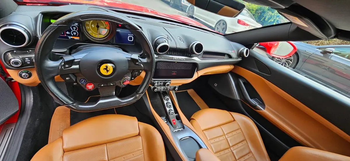 Ferrari Portofino M 2023, front view — Florence Luxury Car Rental, Florence. Ferrari Portofino M in Florence Renting the 2023 Ferrari Portofino M in Florence provides…