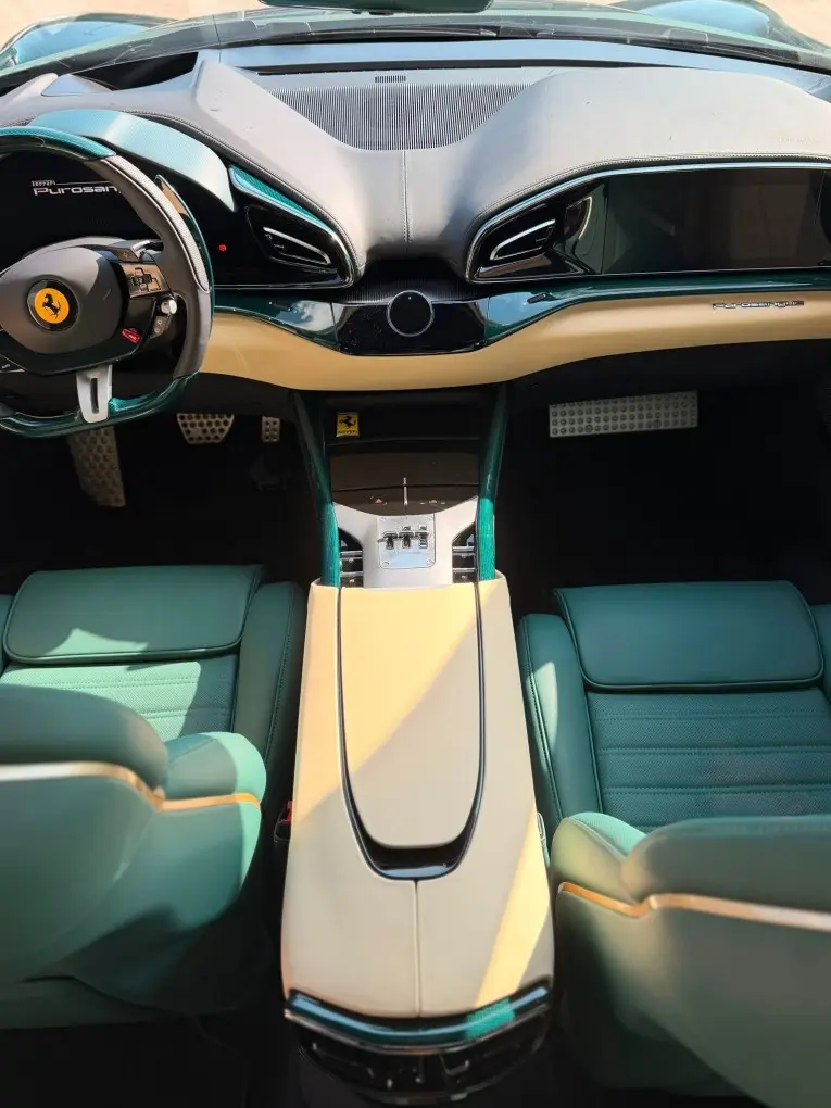Ferrari Purosangue Atelier 2025, exterior — Florence Luxury Car Rental, Florence. Four seats, one autostrada run to Lucca