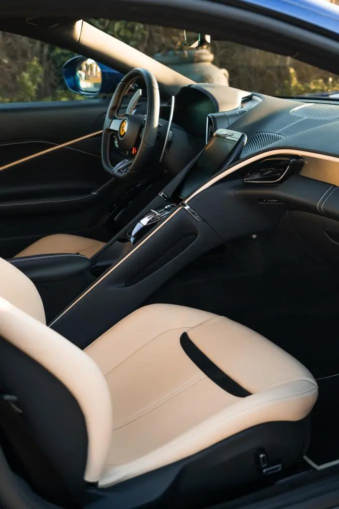 Ferrari Roma 2025, exterior — Florence Luxury Car Rental, Florence. Ferrari Roma in Florence Renting the 2025 Ferrari Roma in Florence provides a sport model…