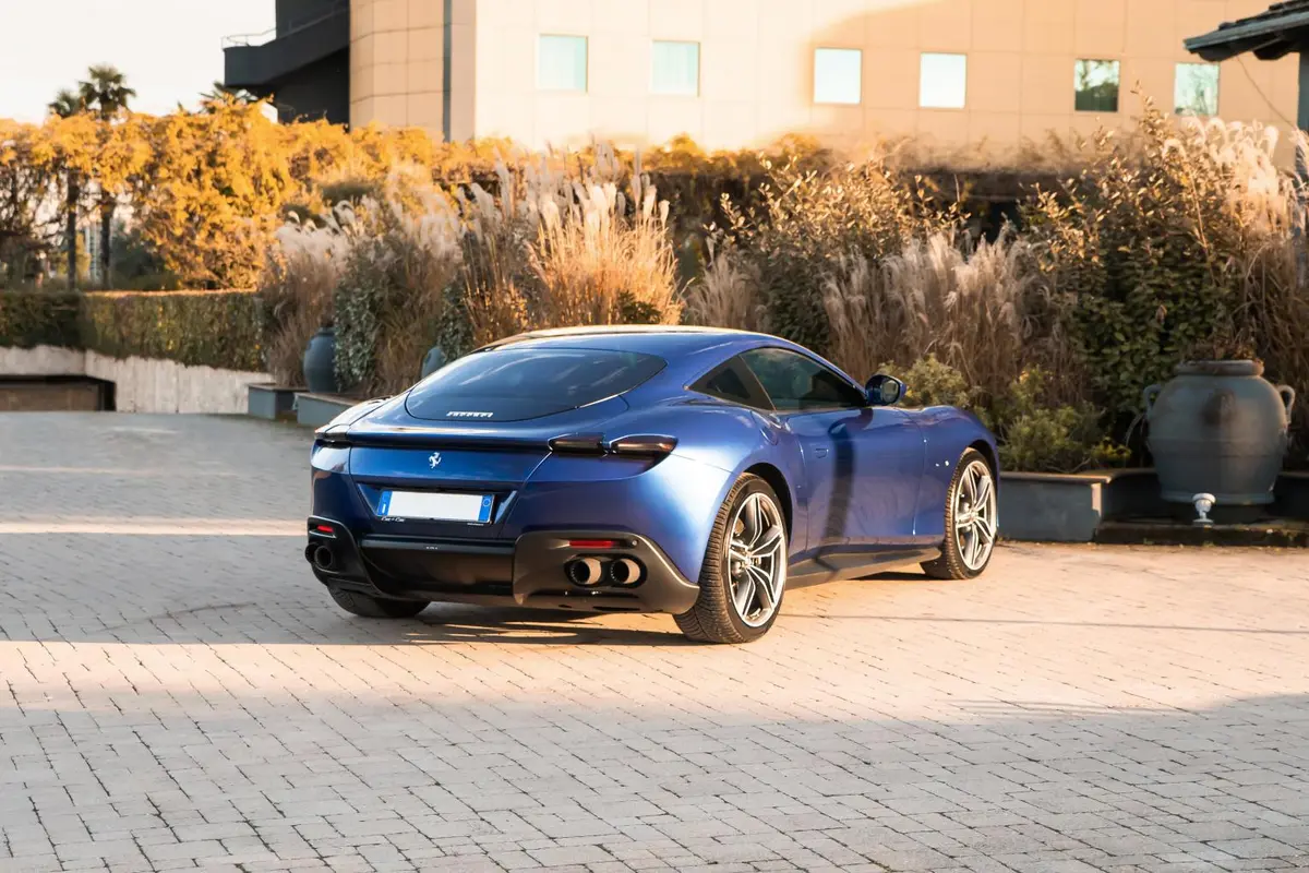 Ferrari Roma 2025, front view — Florence Luxury Car Rental, Florence. Ferrari Roma in Florence Renting the 2025 Ferrari Roma in Florence provides a sport model…