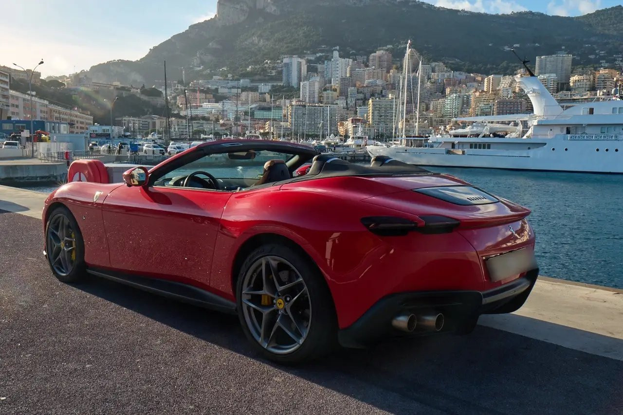 Ferrari Roma Spider 2024, front view — Florence Luxury Car Rental, Florence. Ferrari Roma Spider in Florence The 2024 Ferrari Roma Spider is available for rental in…