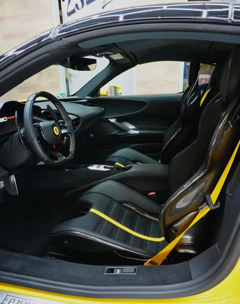Ferrari SF90 Spider 2024, exterior — Florence Luxury Car Rental, Florence. Ferrari SF90 Spider in Florence Renting the 2024 Ferrari SF90 Spider in Florence provides…