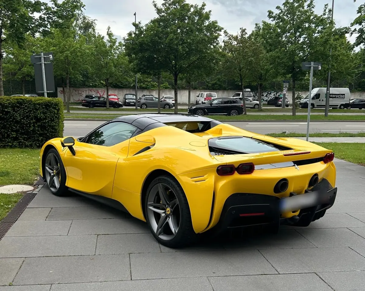 Ferrari SF90 Spider 2024, front view — Florence Luxury Car Rental, Florence. Ferrari SF90 Spider in Florence Renting the 2024 Ferrari SF90 Spider in Florence provides…