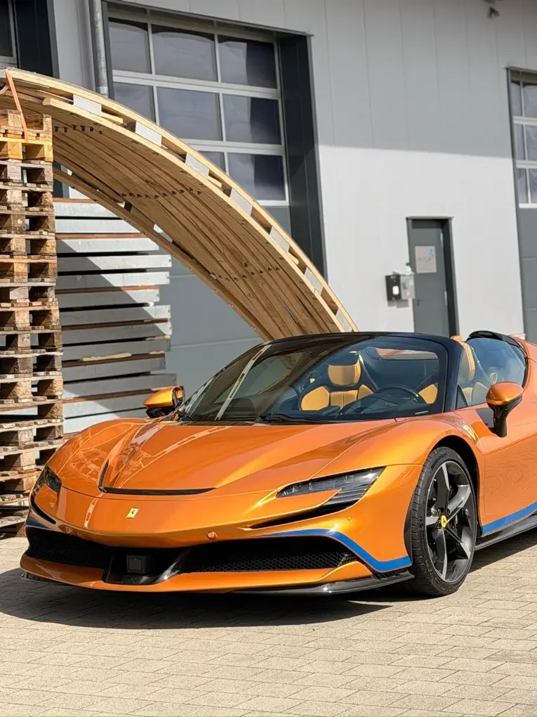 Ferrari SF90 Spider Tailor Made 2025, rear view — Florence Luxury Car Rental, Florence. Ferrari SF90 Spider Tailor Made in Florence Renting the 2025 Ferrari SF90 Spider Tailor…