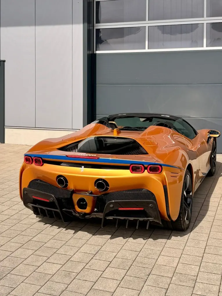 Ferrari SF90 Spider Tailor Made 2025, interior — Florence Luxury Car Rental, Florence. Ferrari SF90 Spider Tailor Made in Florence Renting the 2025 Ferrari SF90 Spider Tailor…