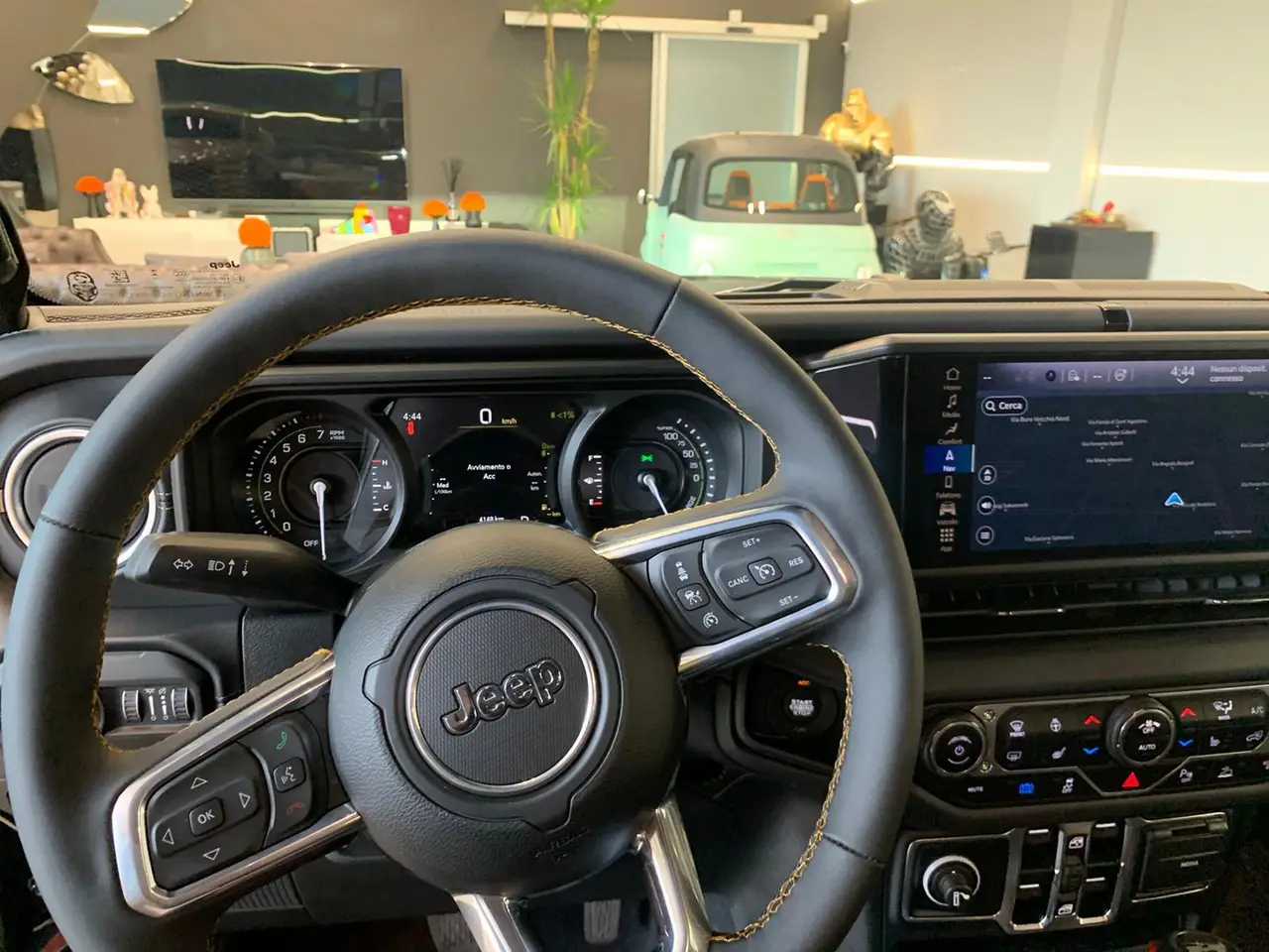 Jeep Wrangler 2025, front view — Florence Luxury Car Rental, Florence. Jeep Wrangler in Florence Renting the 2025 Jeep Wrangler in Florence provides an SUV…