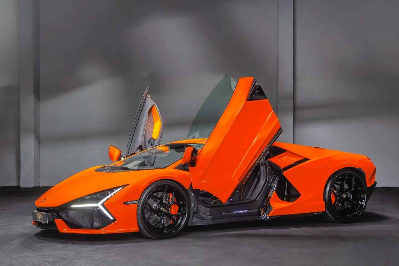 Lamborghini Revuelto 2026, exterior — Florence Luxury Car Rental, Florence. Lamborghini Revuelto in Florence Renting the 2026 Lamborghini Revuelto in Florence…