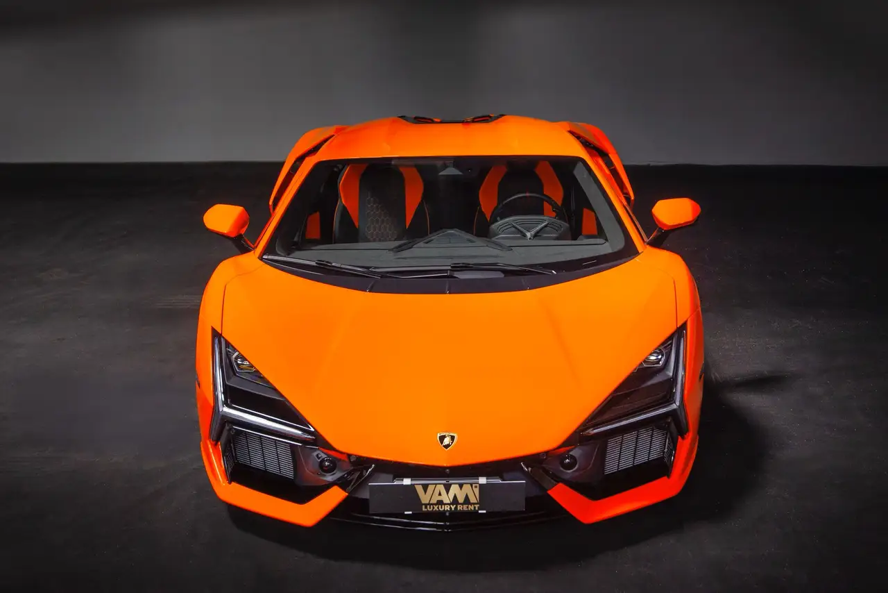 Lamborghini Revuelto 2026, rear view — Florence Luxury Car Rental, Florence. Lamborghini Revuelto in Florence Renting the 2026 Lamborghini Revuelto in Florence…