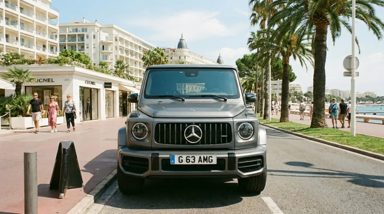 Mercedes Benz G63 2023, rear view — Florence Luxury Car Rental, Florence. Mercedes Benz G63 in Florence Renting the 2023 Mercedes Benz G63 in Florence provides a…