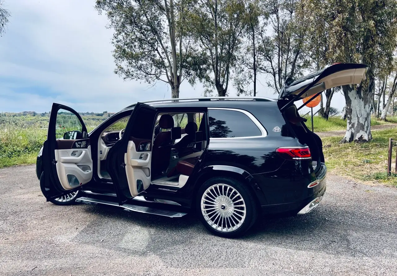 Mercedes Benz GLS Maybach 2022, rear view — Florence Luxury Car Rental, Florence. Villa transfers and airport arrivals, handled quietly