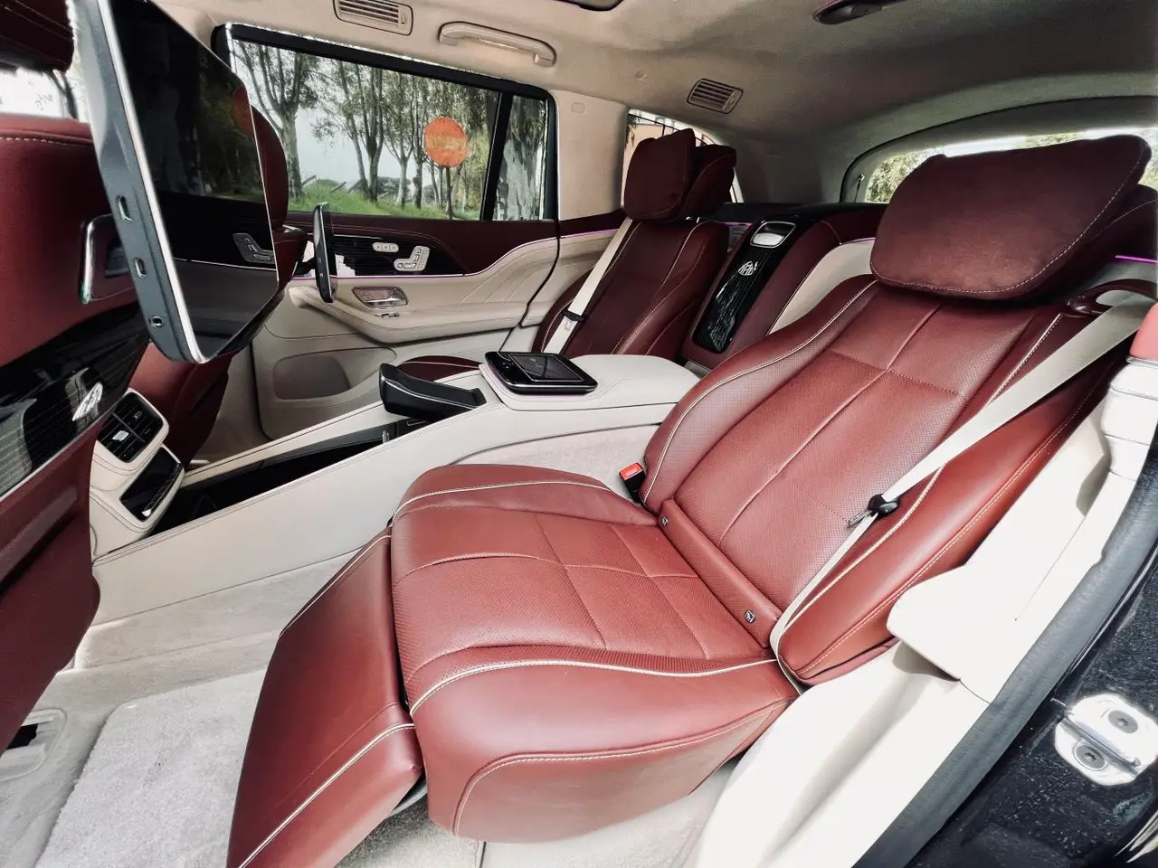 Mercedes Benz GLS Maybach 2022, interior — Florence Luxury Car Rental, Florence. Villa transfers and airport arrivals, handled quietly