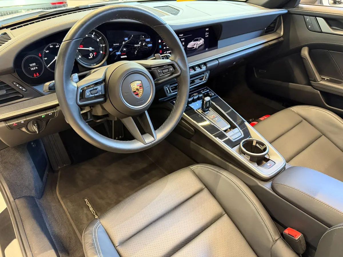 Porsche 911 Carrera S Cabrio (992) 2025, front view — Florence Luxury Car Rental, Florence. Porsche 911 Carrera S Cabrio (992) in Florence Renting the 2025 Porsche 911 Carrera S…