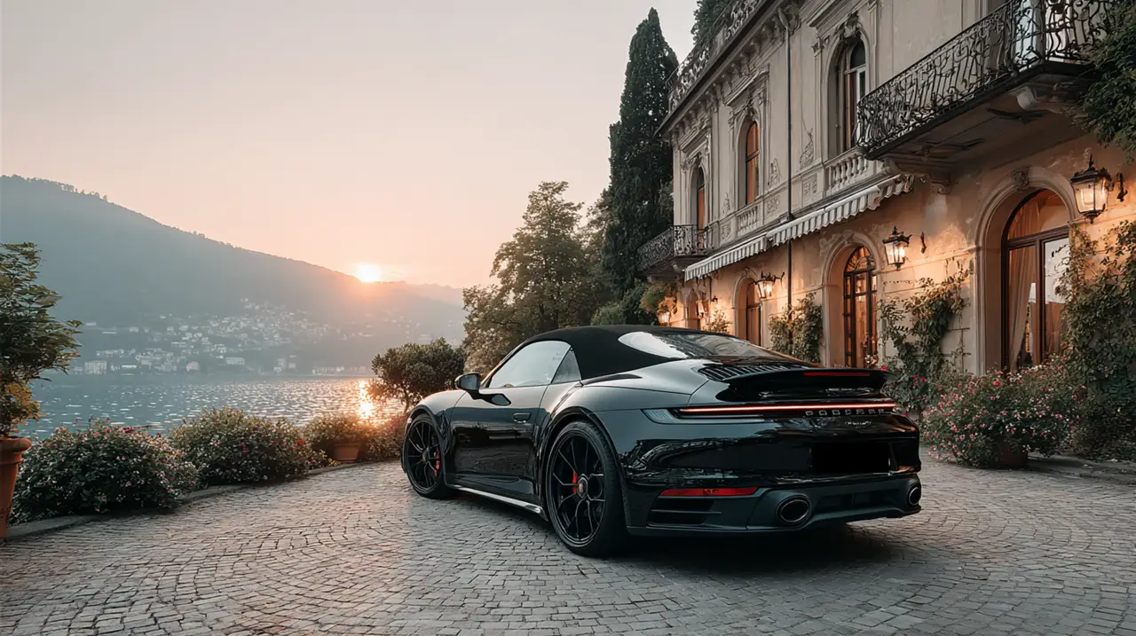 Porsche 992 Carrera 4 GTS Cabrio 2024, front view — Florence Luxury Car Rental, Florence. Porsche 992 Carrera 4 GTS Cabrio in Florence Renting the 2024 Porsche 992 Carrera 4 GTS…