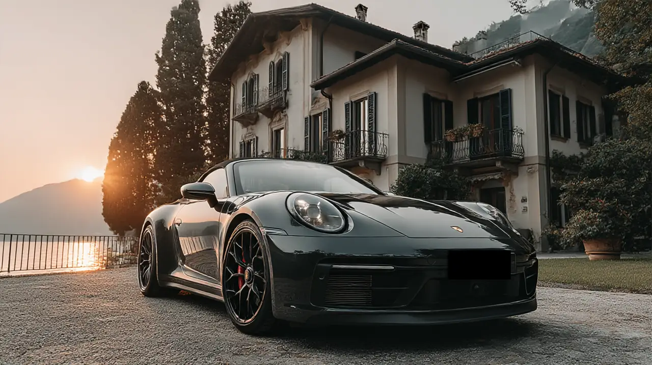 Porsche 992 Carrera 4 GTS Cabrio 2024, rear view — Florence Luxury Car Rental, Florence. Porsche 992 Carrera 4 GTS Cabrio in Florence Renting the 2024 Porsche 992 Carrera 4 GTS…