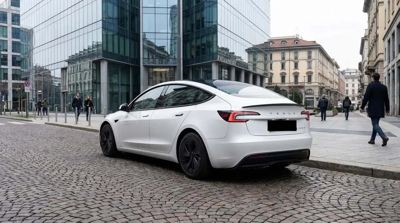 Tesla Model 3 Performance 2026, exterior — Florence Luxury Car Rental, Florence. Tesla Model 3 Performance in Florence Hiring the 2026 Tesla Model 3 Performance in…