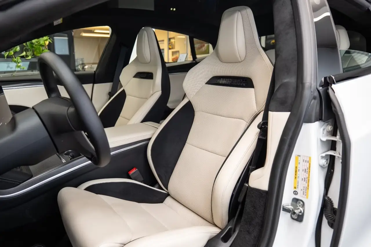 Tesla Model S Plaid 2025, rear view — Florence Luxury Car Rental, Florence. Tesla Model S Plaid in Florence Renting the 2025 Tesla Model S Plaid in Florence provides…