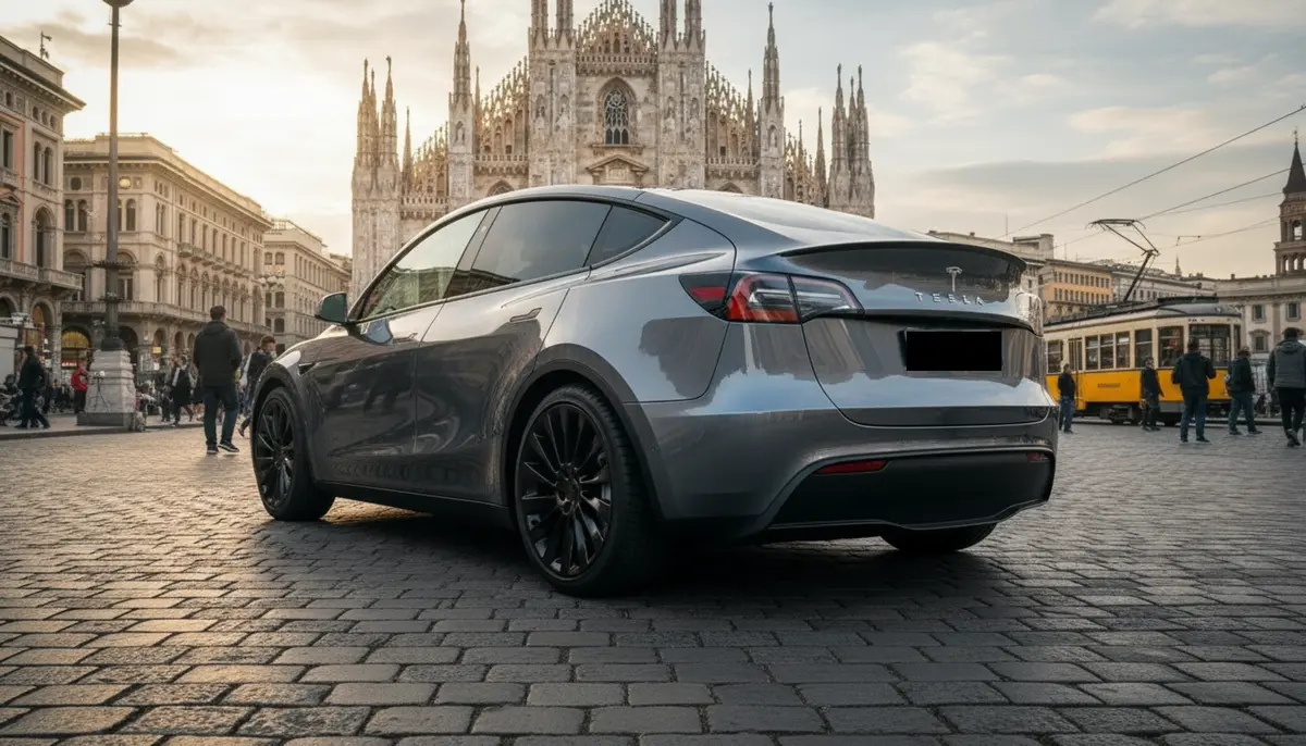 Tesla Model Y Long Range 2023, exterior — Florence Luxury Car Rental, Florence. Tesla Model Y Long Range in Florence Hiring the 2023 Tesla Model Y Long Range in Florence…